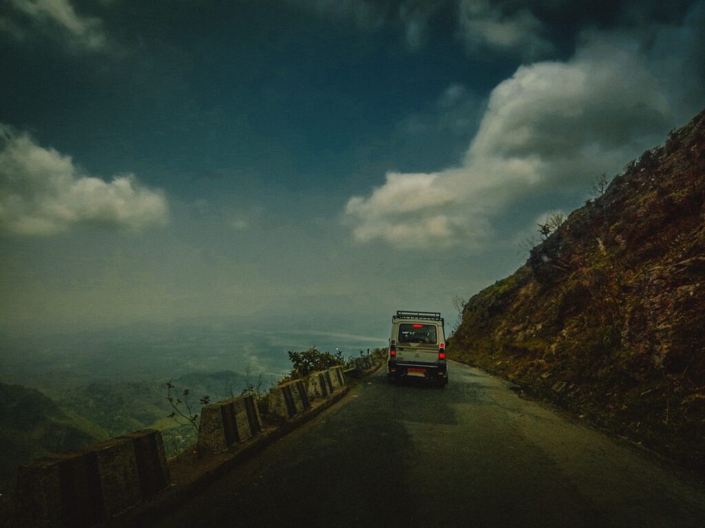 A mountain road in Kalimpong district