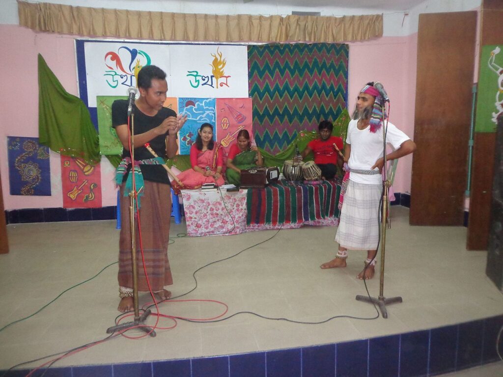 Bengali folk song Gombhira performance