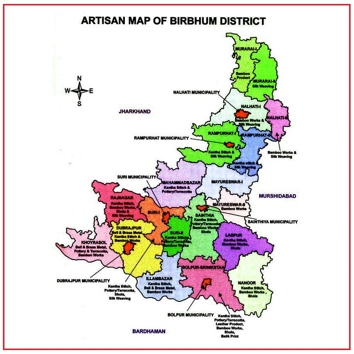 বীরভূম জেলার মানচিত্র (Map of Birbhum District)